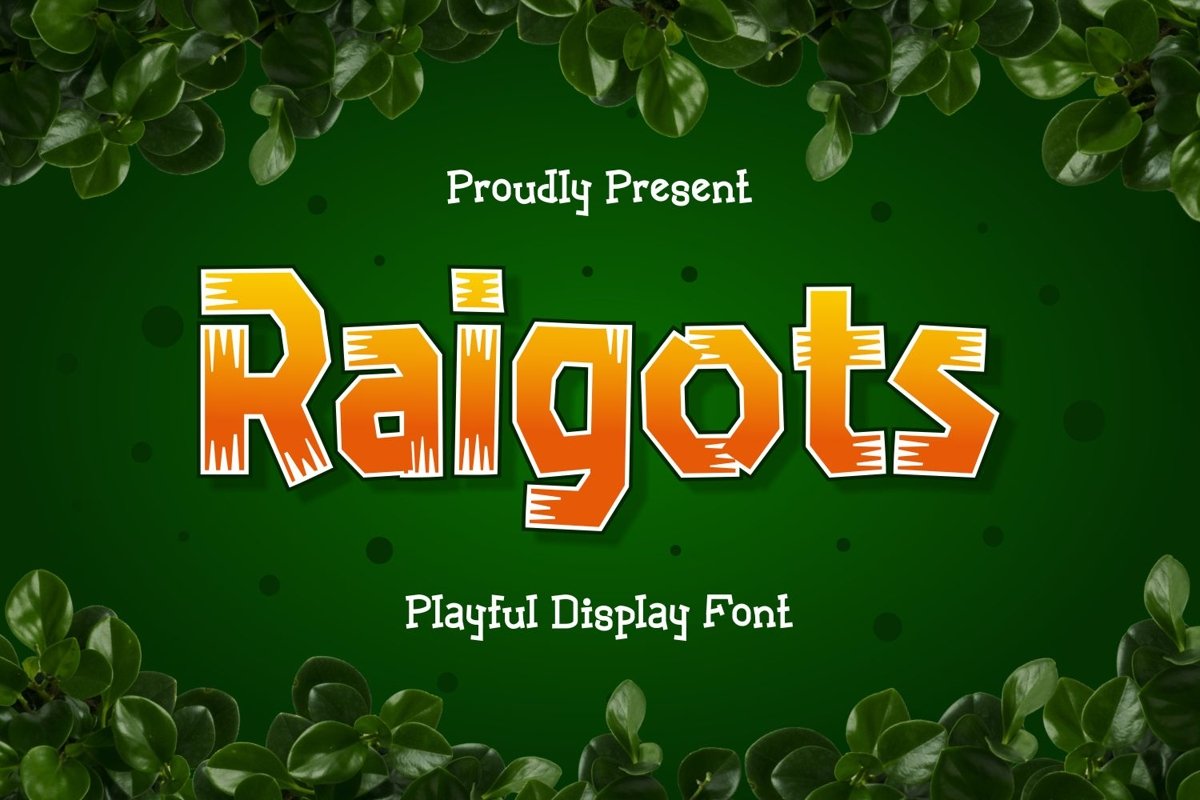 Raigots - Playful Display Font example image 1