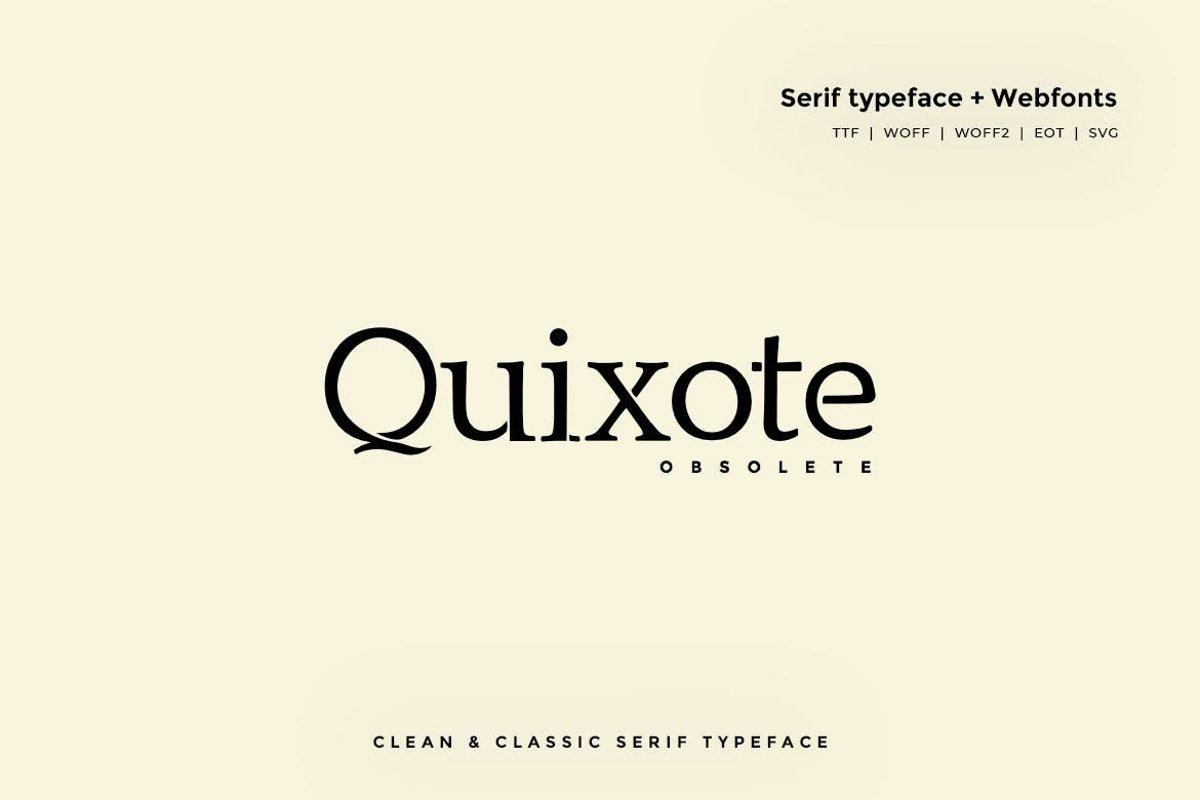Quixote Obsolete - Classic Typeface WebFonts example image 1