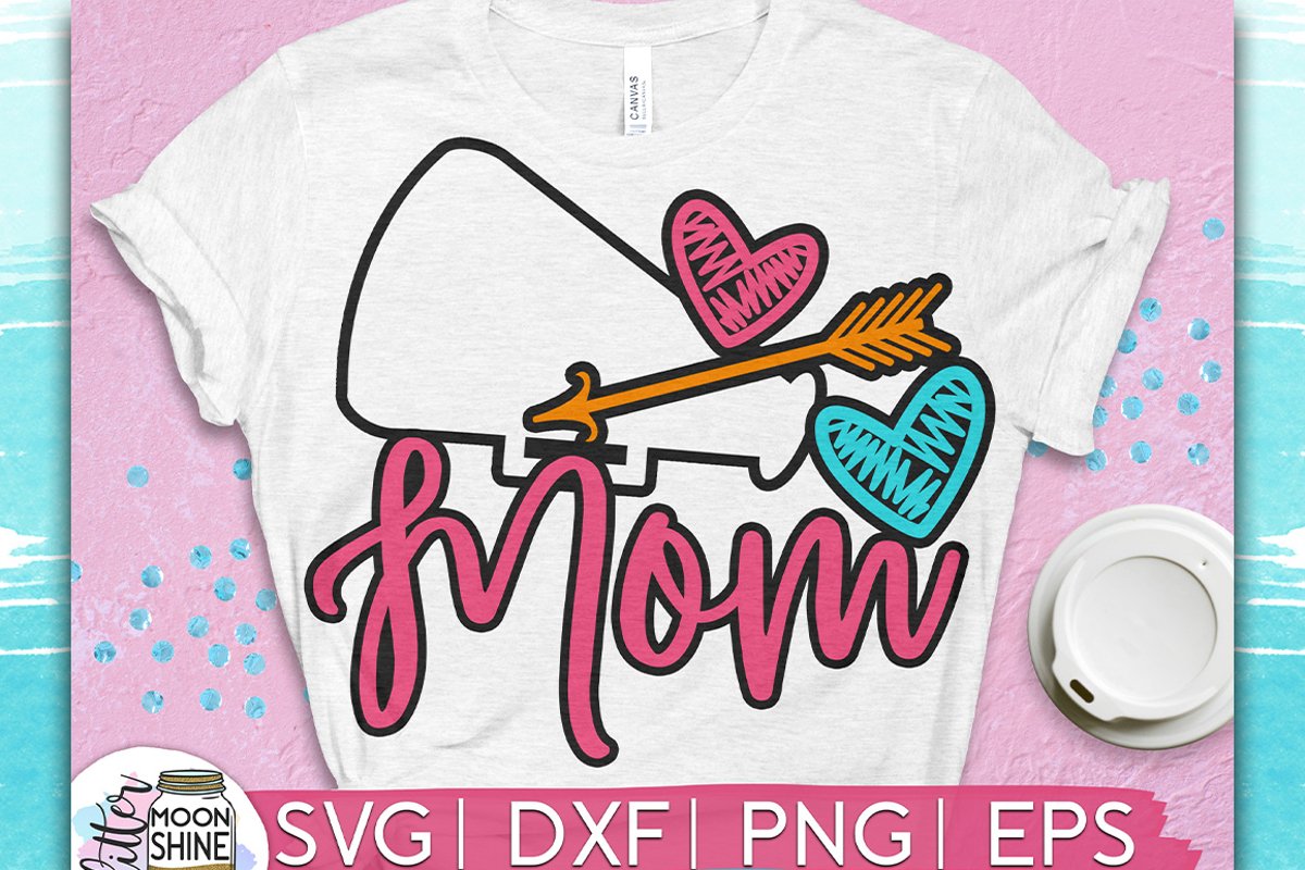 Cheerleading Mom SVG DXF PNG EPS Cutting Files example image 1