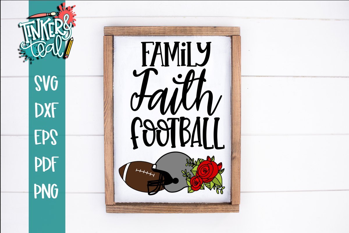 Family Faith Football SVG example image 1