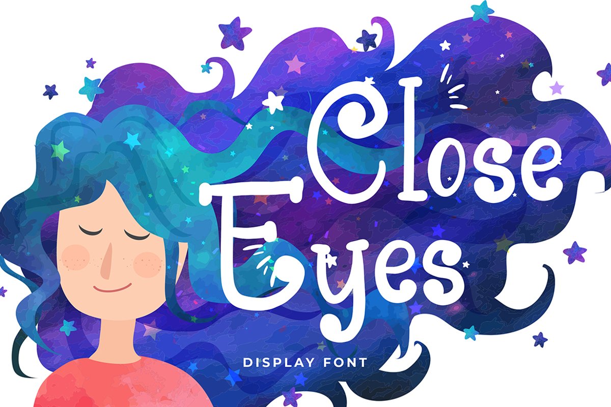 Close Eyes Playful Display Font example image 1