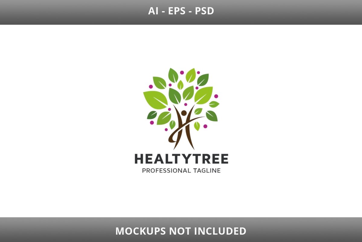 Healty Tree Letter H Logo example image 1