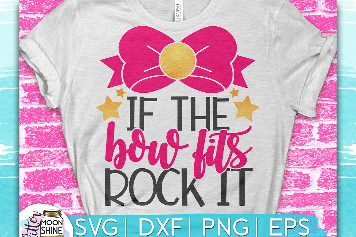 If The Bow Fits Rock It SVG DXF PNG EPS Cutting Files example image 1