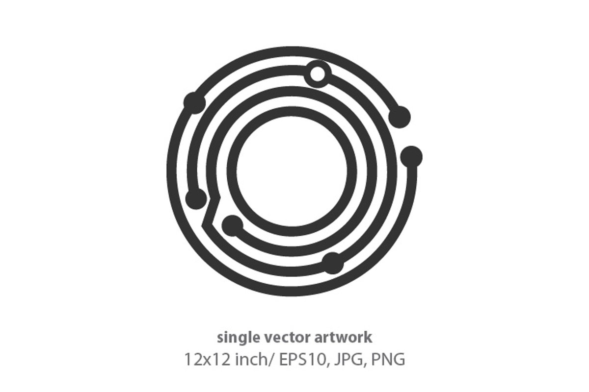 digital letter o- single vector artwork example image 1