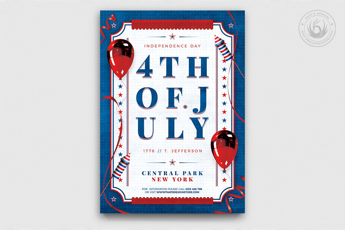 Independence Day Flyer Template V3 example image 1