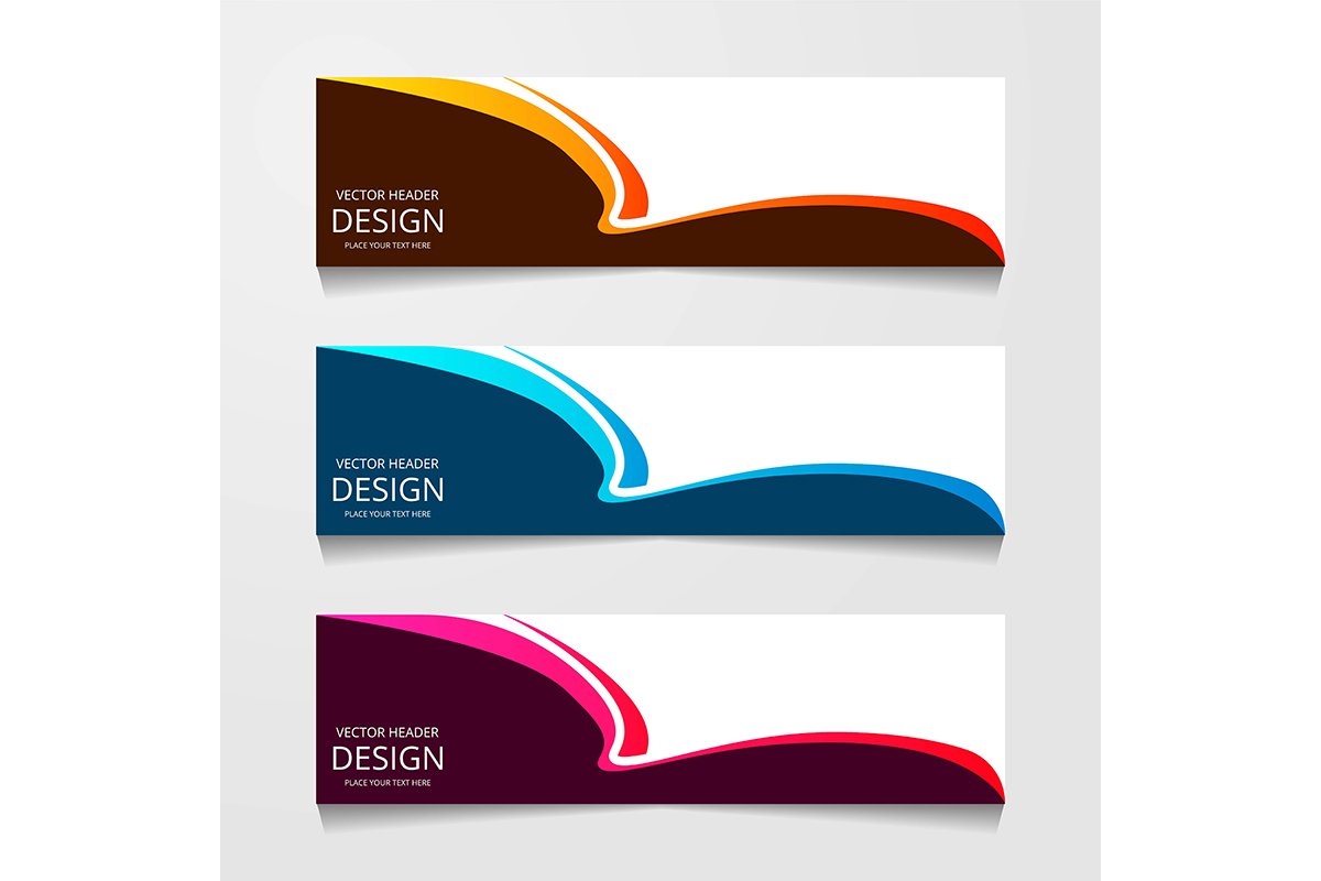 abstract geometric design banner web template. Vector Illust example image 1