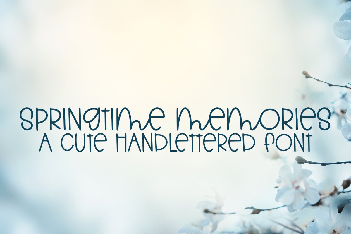 Springtime Memories - A Cute Hand-Lettered Font example image 1