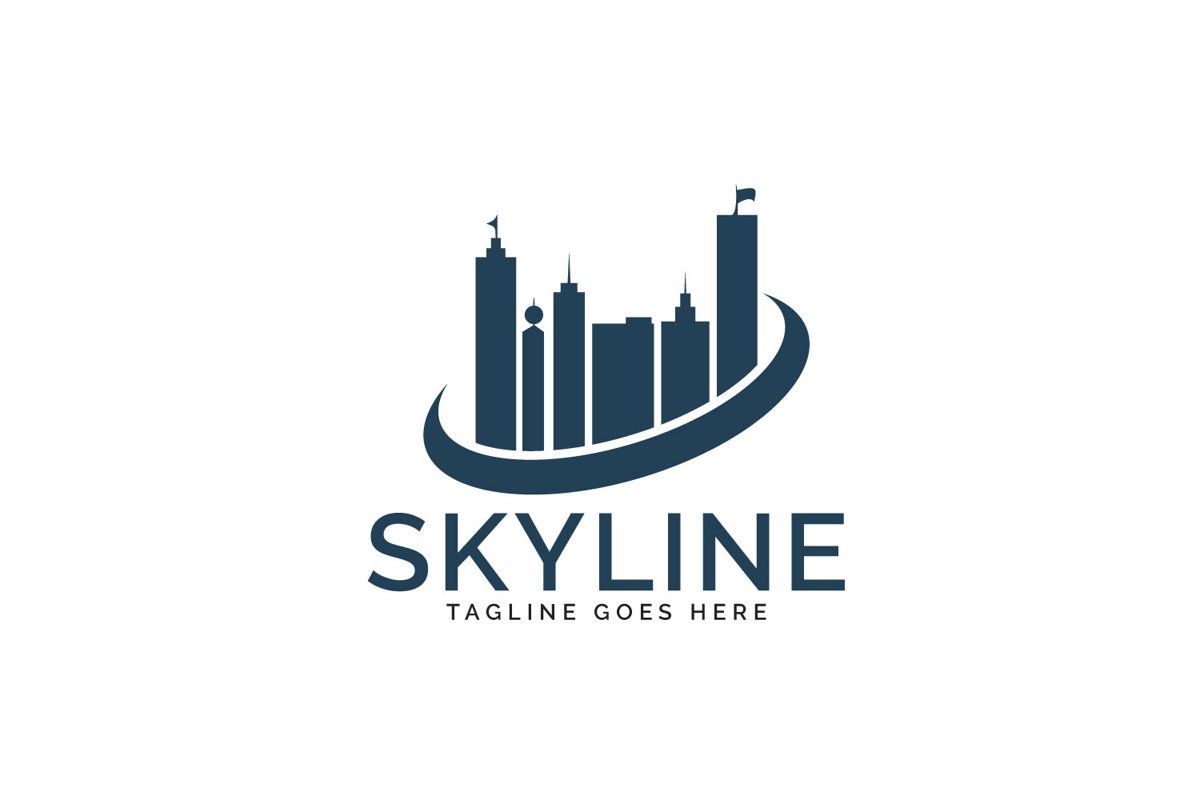 Skyline logo design. Real estate or Construction agency logo example image 1