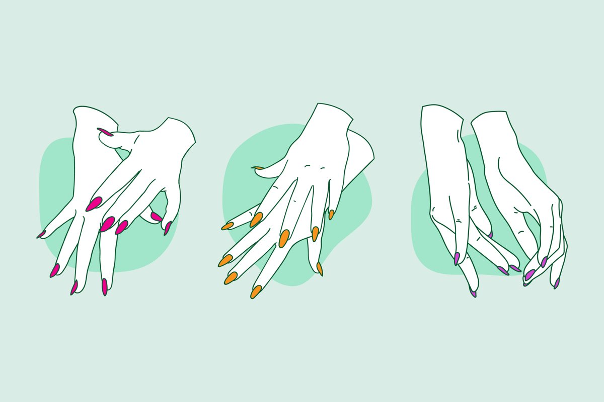 Collection of Drawn Manicure Hand example image 1