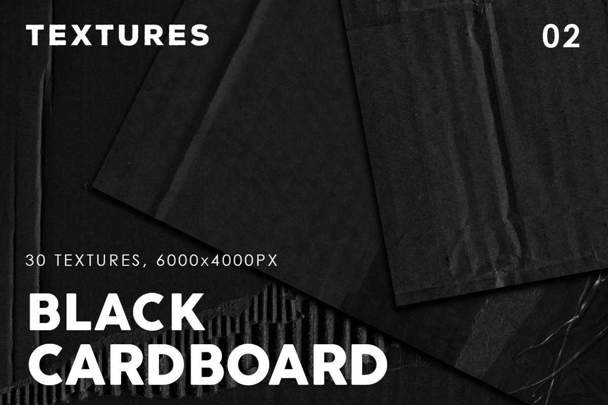 Black Cardboard Textures 2 example image 1