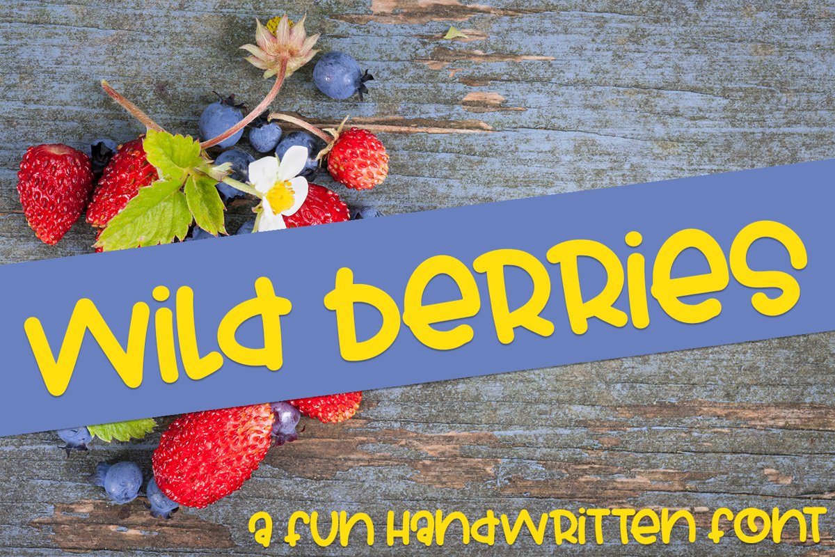 Wild Berries - A Fun Hand-Written Font example image 1