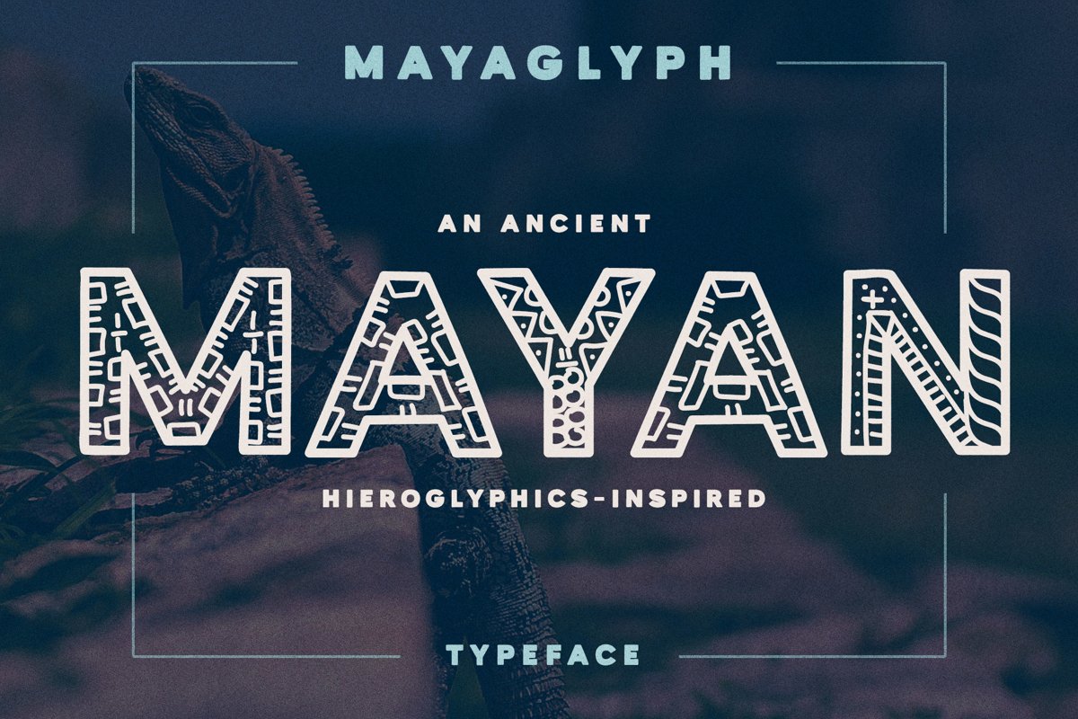 Mayaglyph - Ancient Mayan Font example image 1