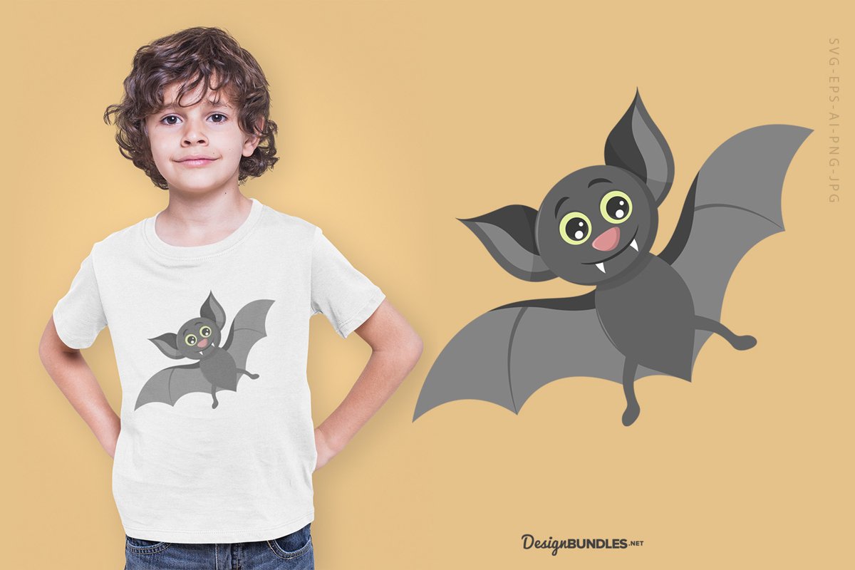 Flying Bat illustration example image 1