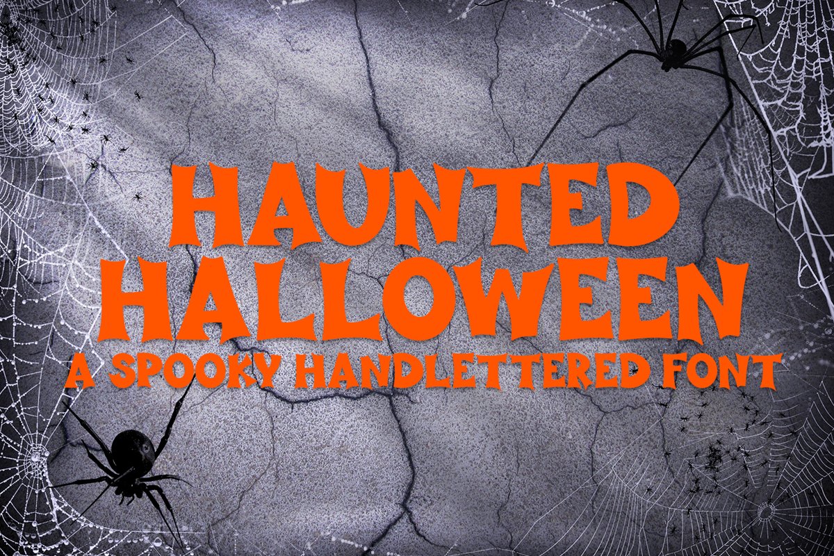 Haunted Halloween - A Spooky Hand-Lettered Font example image 1