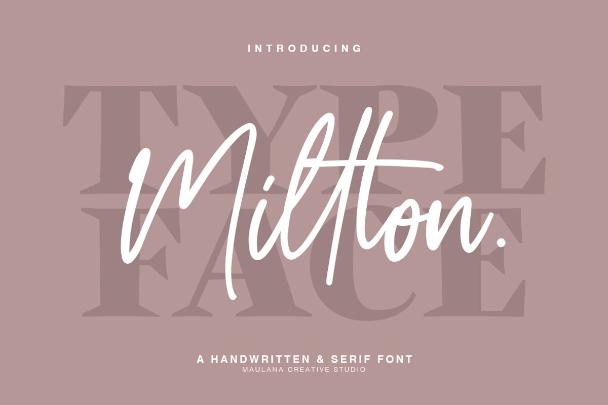 Millton - Font Duo example image 1
