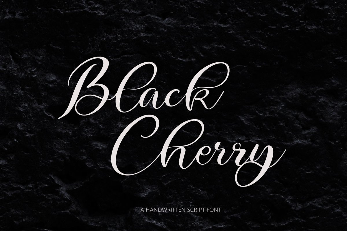 Black Cherry Script Font example image 1