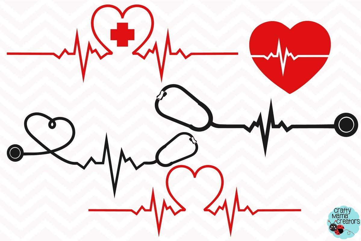 Heartbeat Svg, Heart Beat Svg, Heartbeat Clipart, Pulse Svg example image 1
