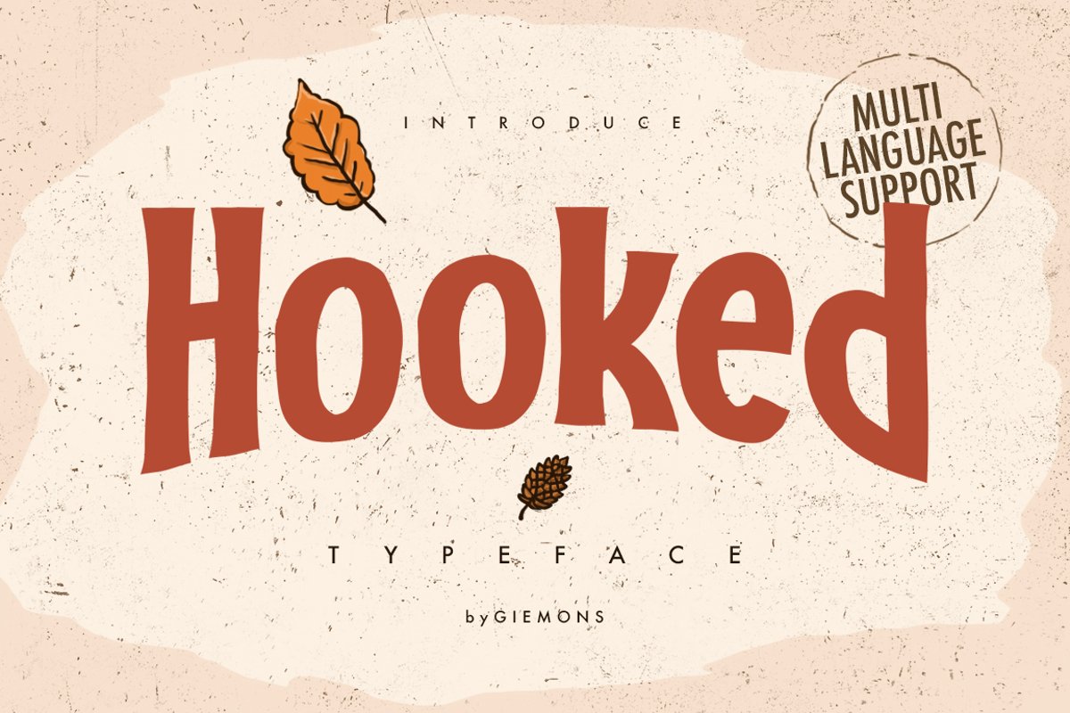 Hooked Typeface example image 1