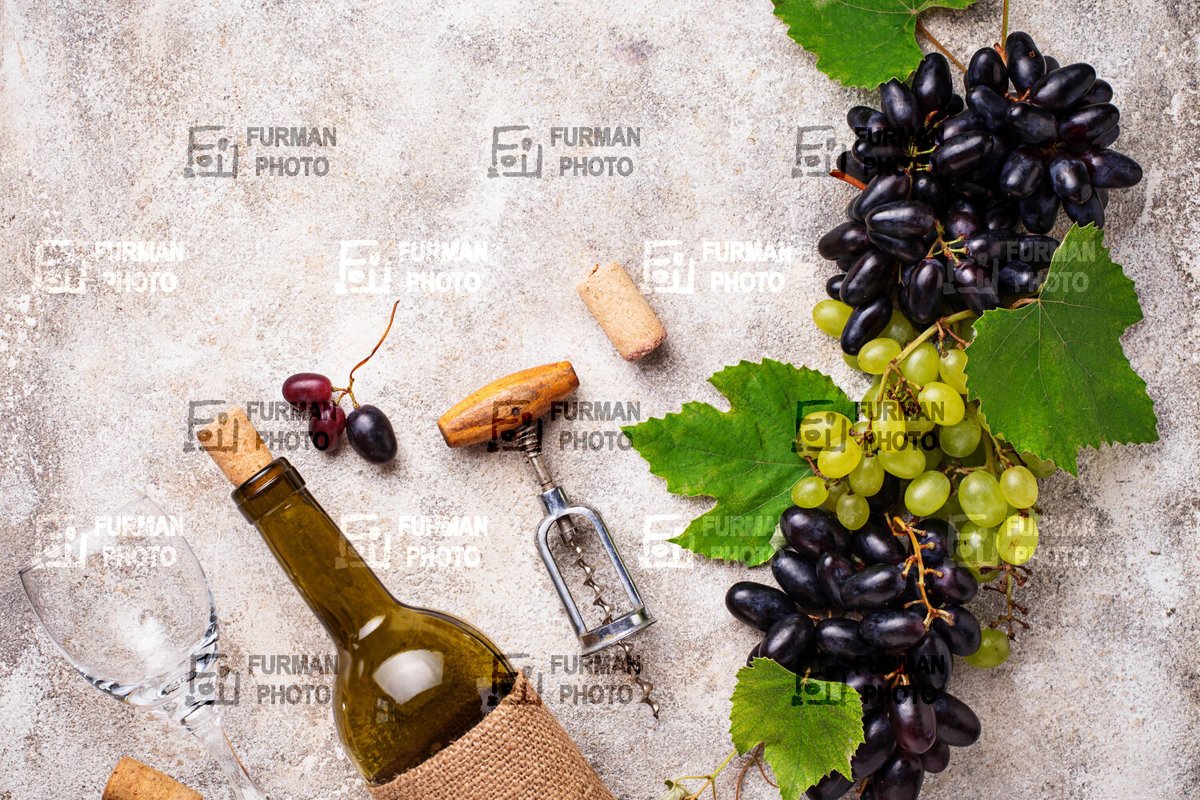Grape, wine and vintage corkscrew example image 1