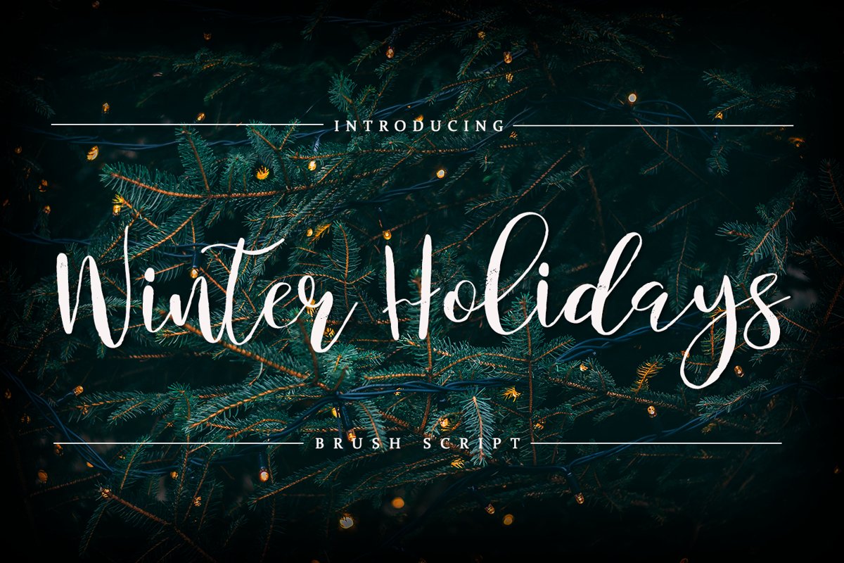Winter Holidays - Brush Script example image 1