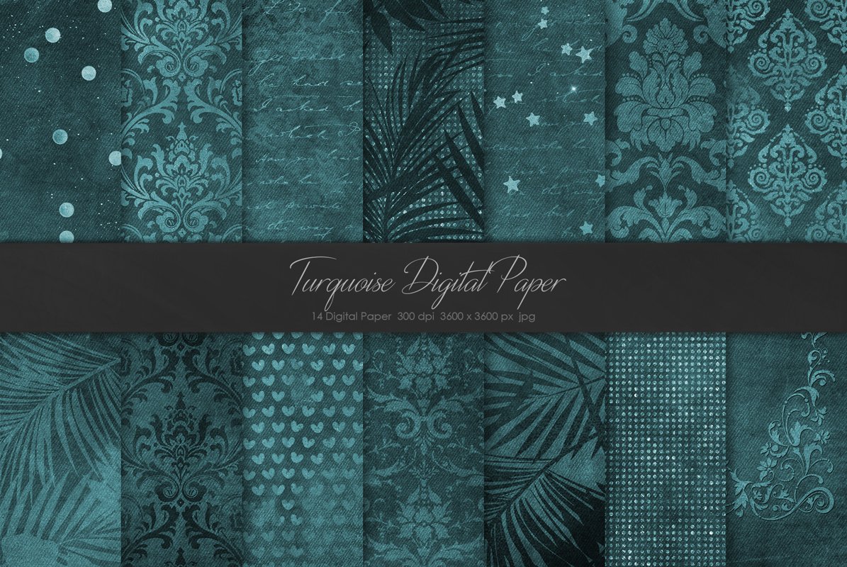 Green and Turquoise Textures example image 1