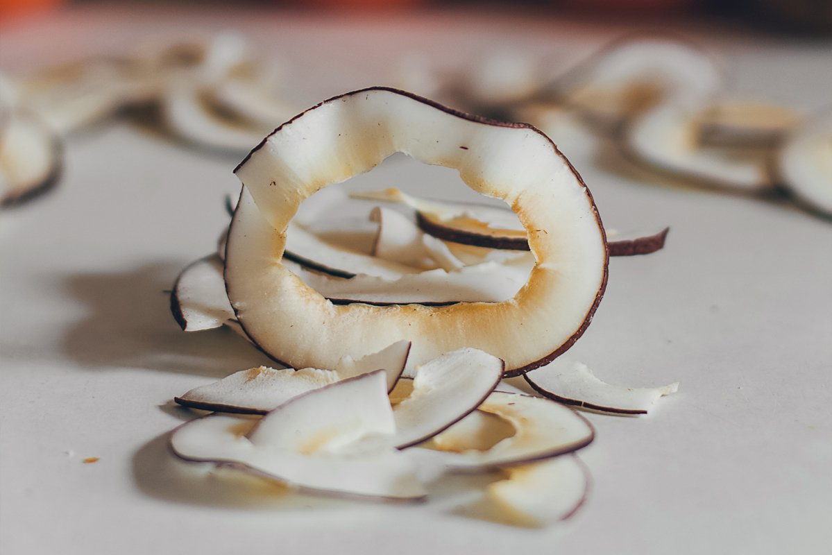 Dried homemade healthy fresh dehydrated slices of fruits. example image 1
