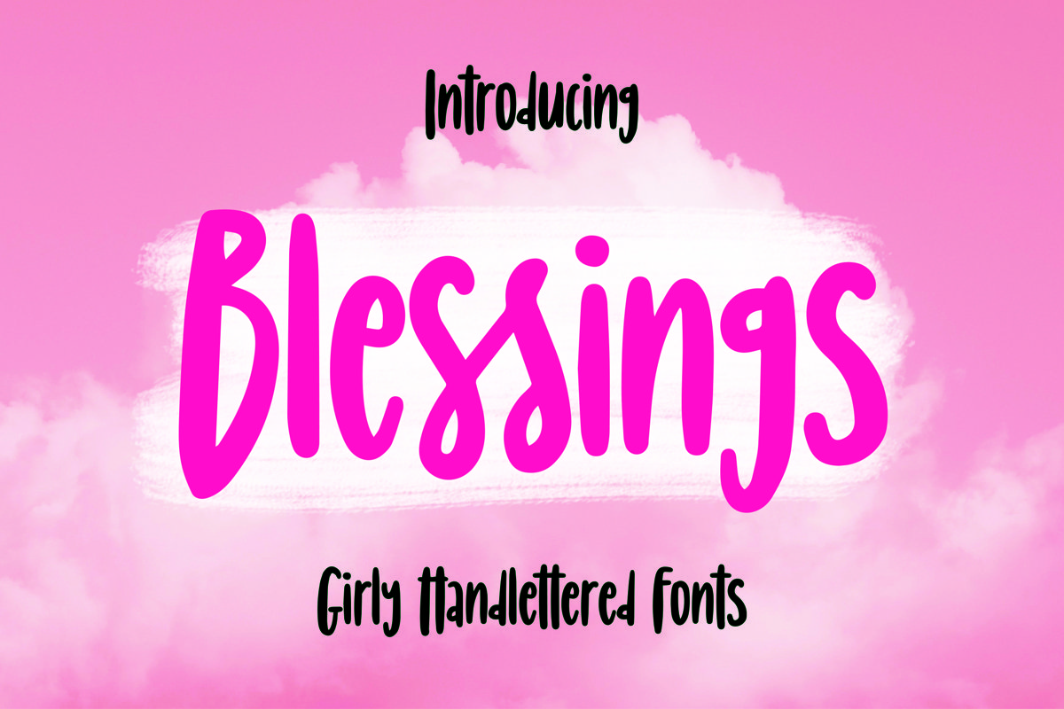 Blessings - Girly Handlettered Font example image 1