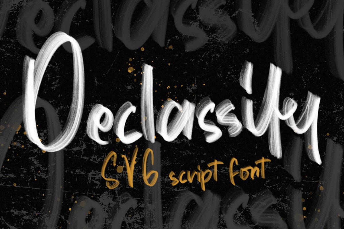 Declassify - SVG Script Font example image 1