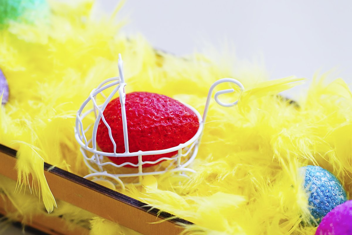 Happy Easter composition of coloful eggs example image 1