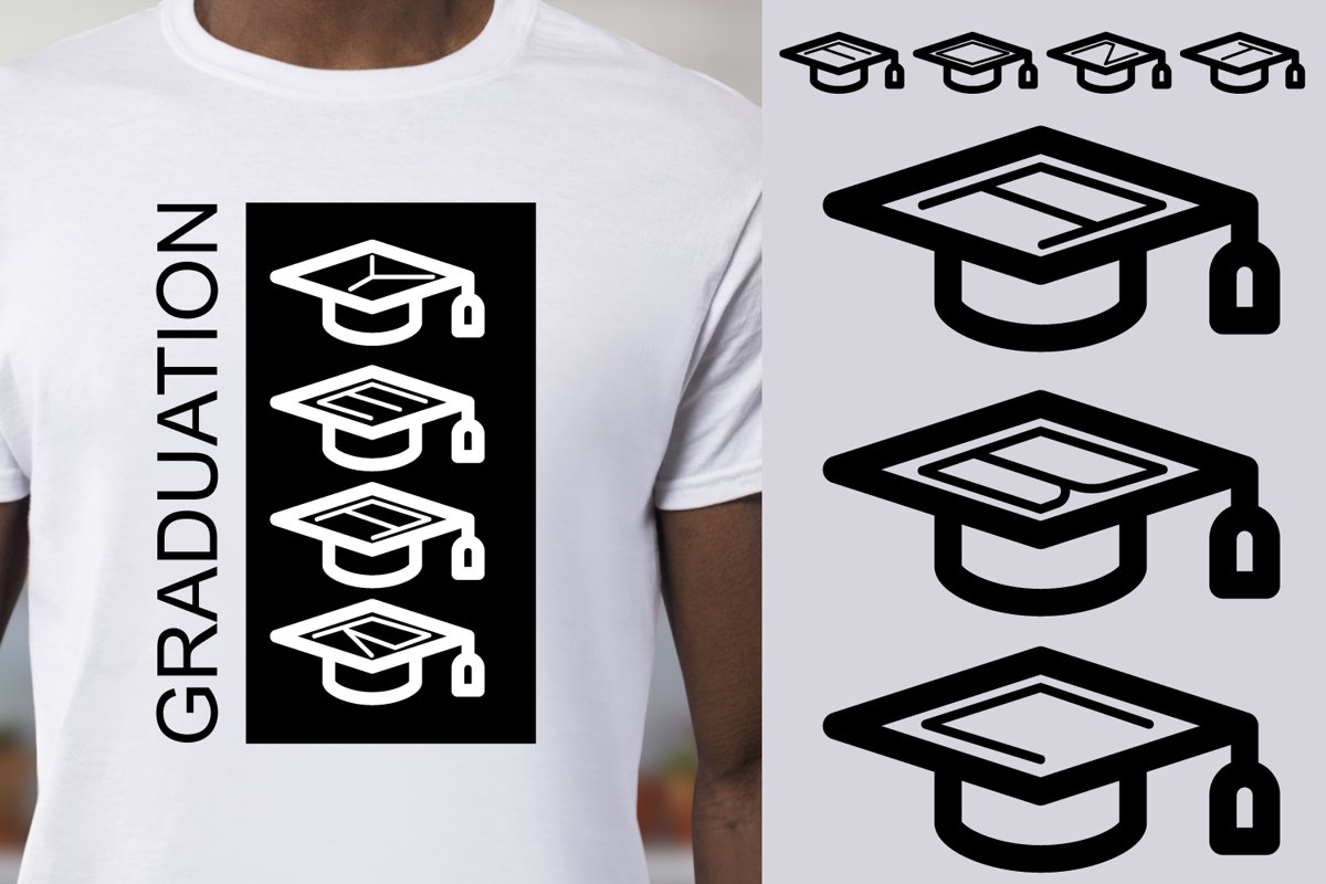 Graduation Cap Font example image 1