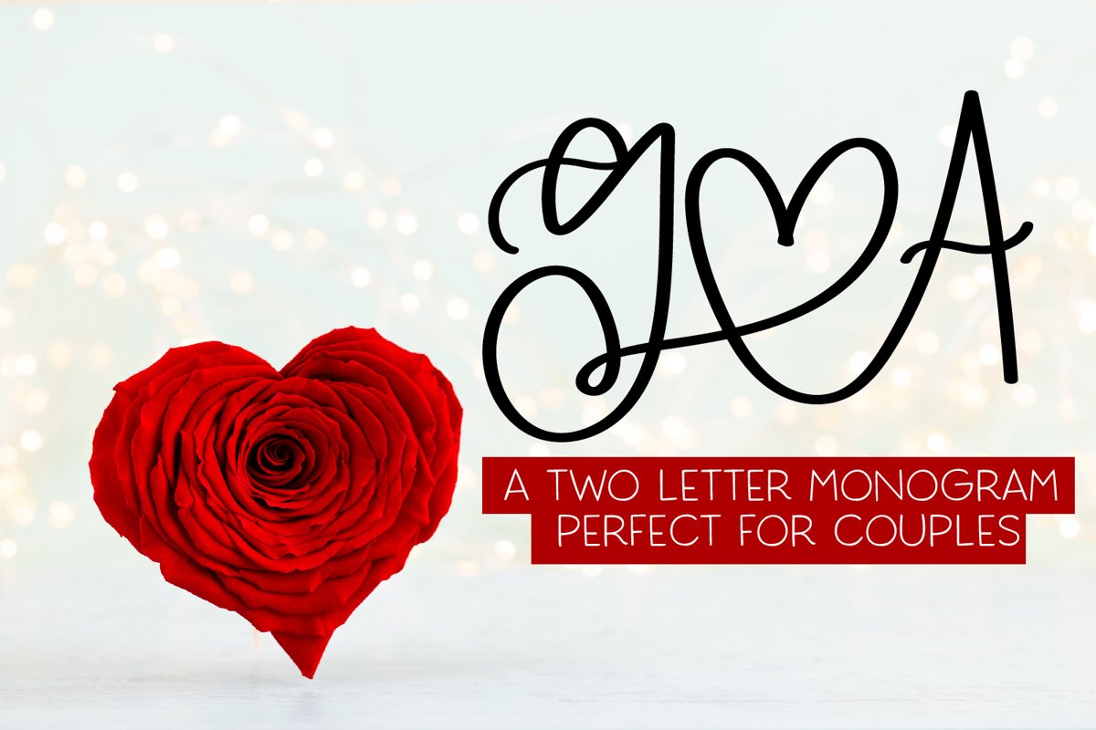 2 Letter Monogram - A-Z Letters example image 1