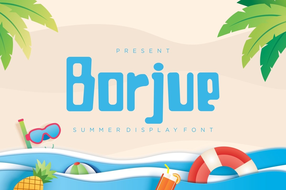 Borjue - Summer Display Font example image 1