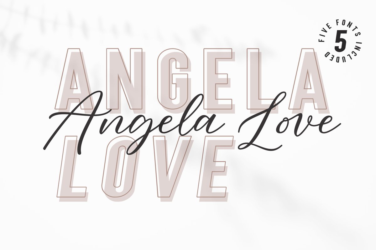 Angela Love Script & Sans example image 1