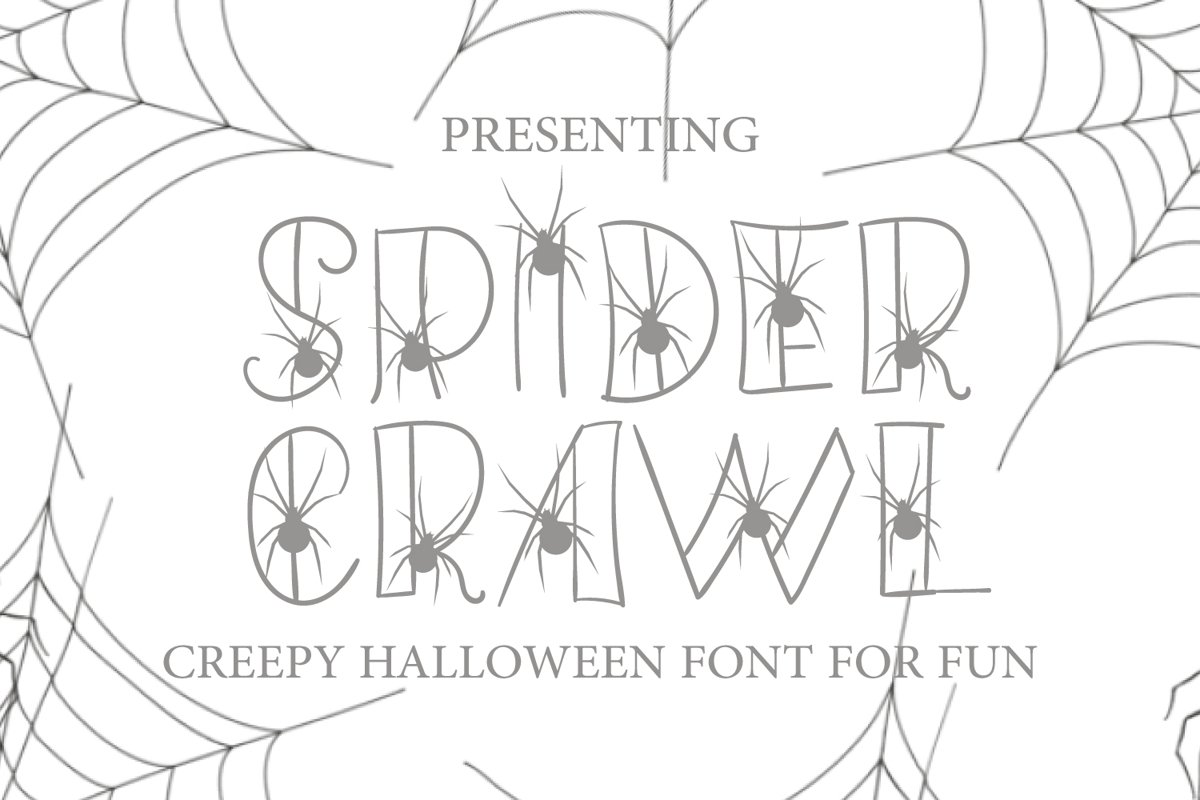 Hand Drawn Spider Font - Spider Crawl for Fun Projects example image 1