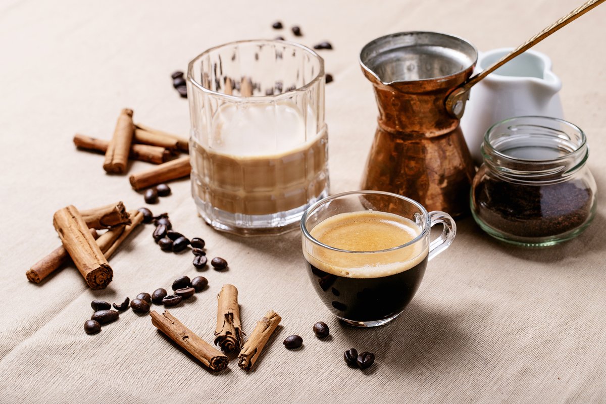 Fresh coffee with cinnamon example image 1