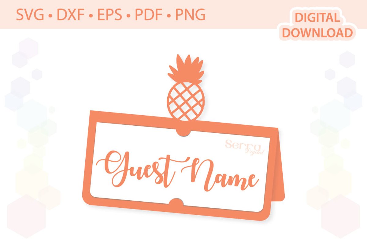 Download Pineapple Place Card cut file SVG DXF EPS PDF PNG (548214 ...