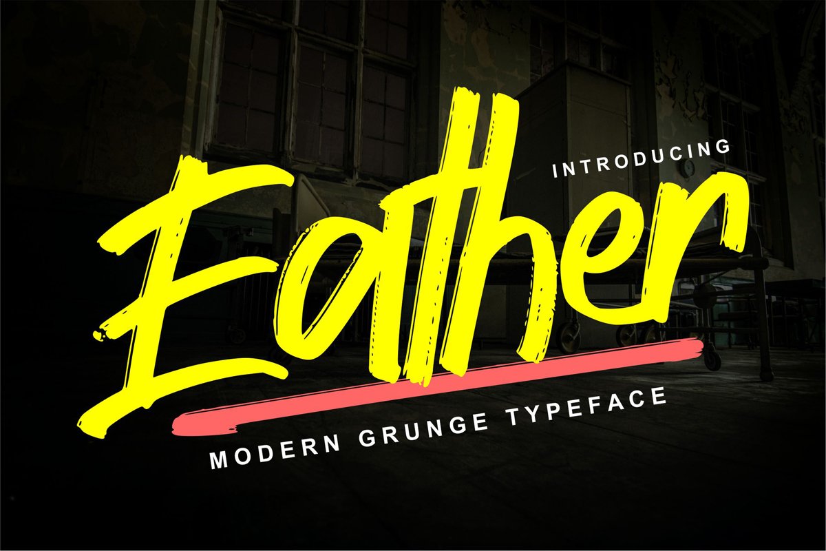Eather | Modern Grunge Typeface example image 1
