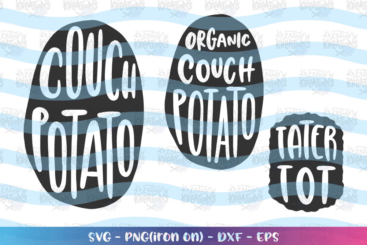 Dad svg Father's Day svg Couch Potatoe Tater Tot matching example image 1