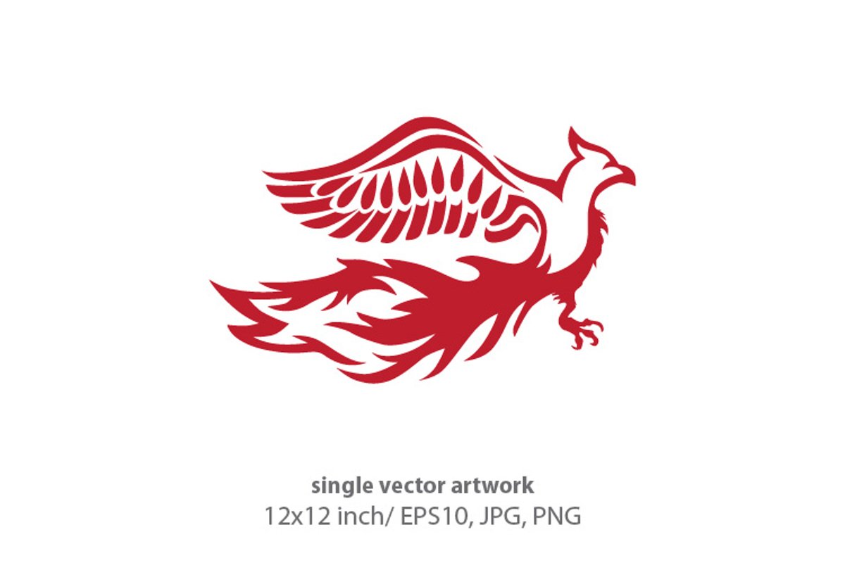 Phoenix Bird - single vector artwork example image 1