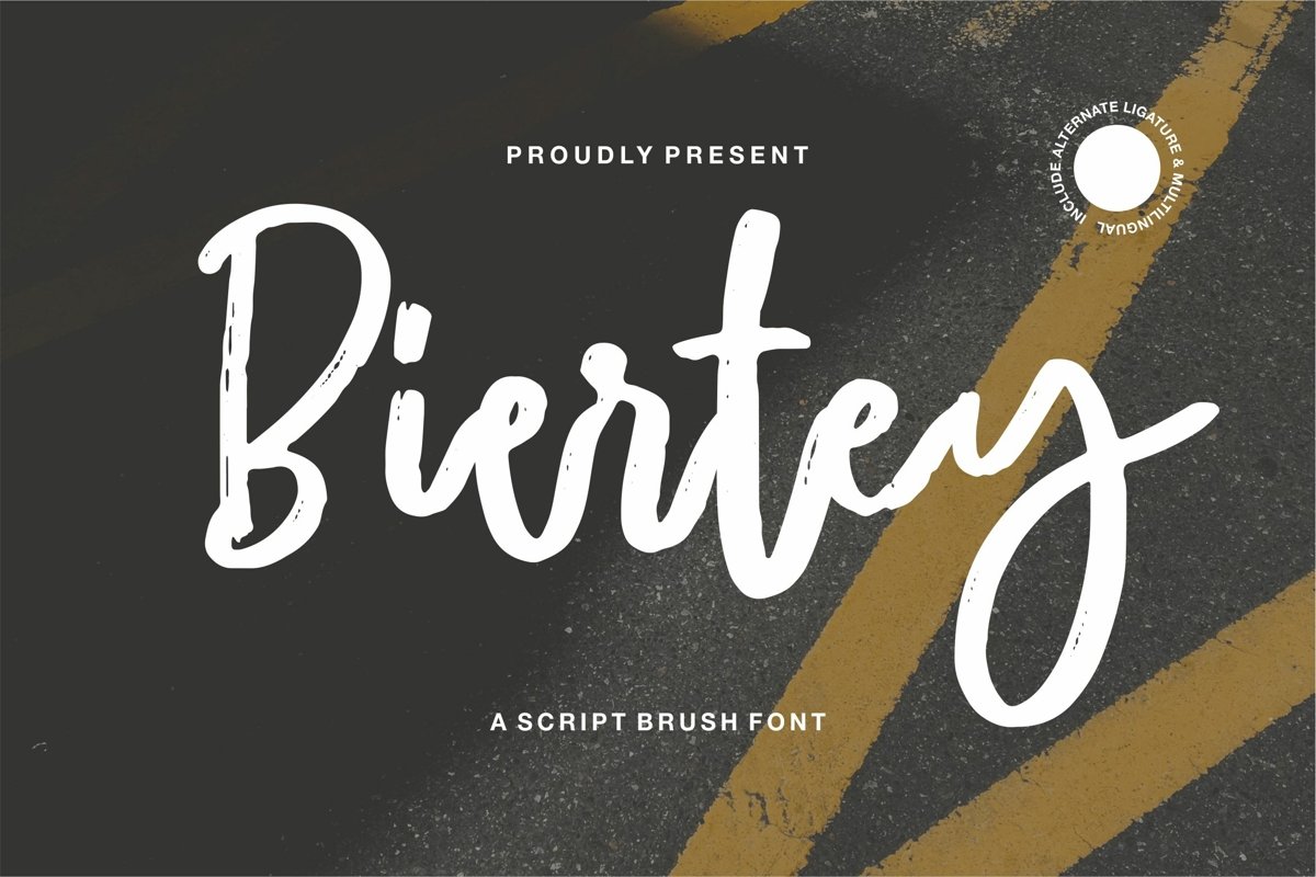 Biertey - A Script Brush Font example image 1