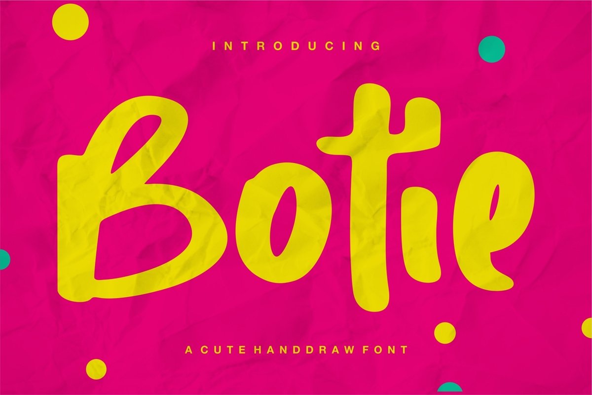 Botie - A Cute Handdraw Font example image 1