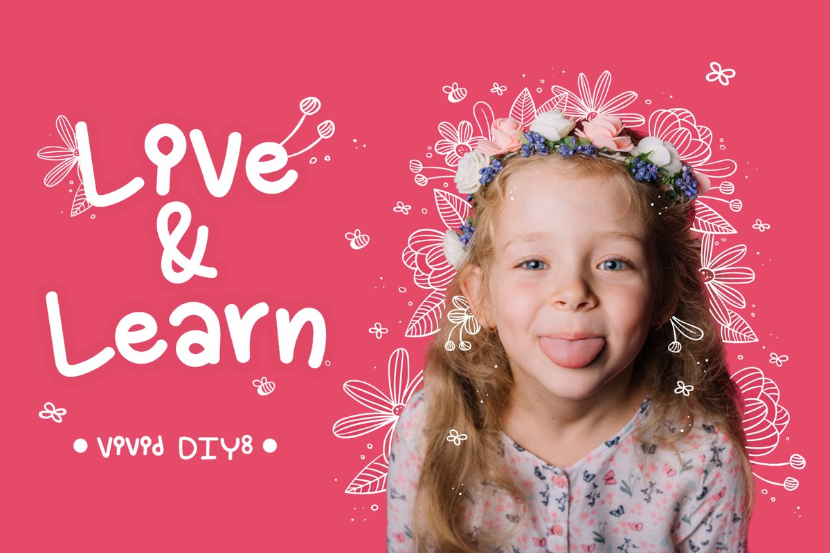 Live and Learn Baby Font- Handwritten Kawaii style! example image 1