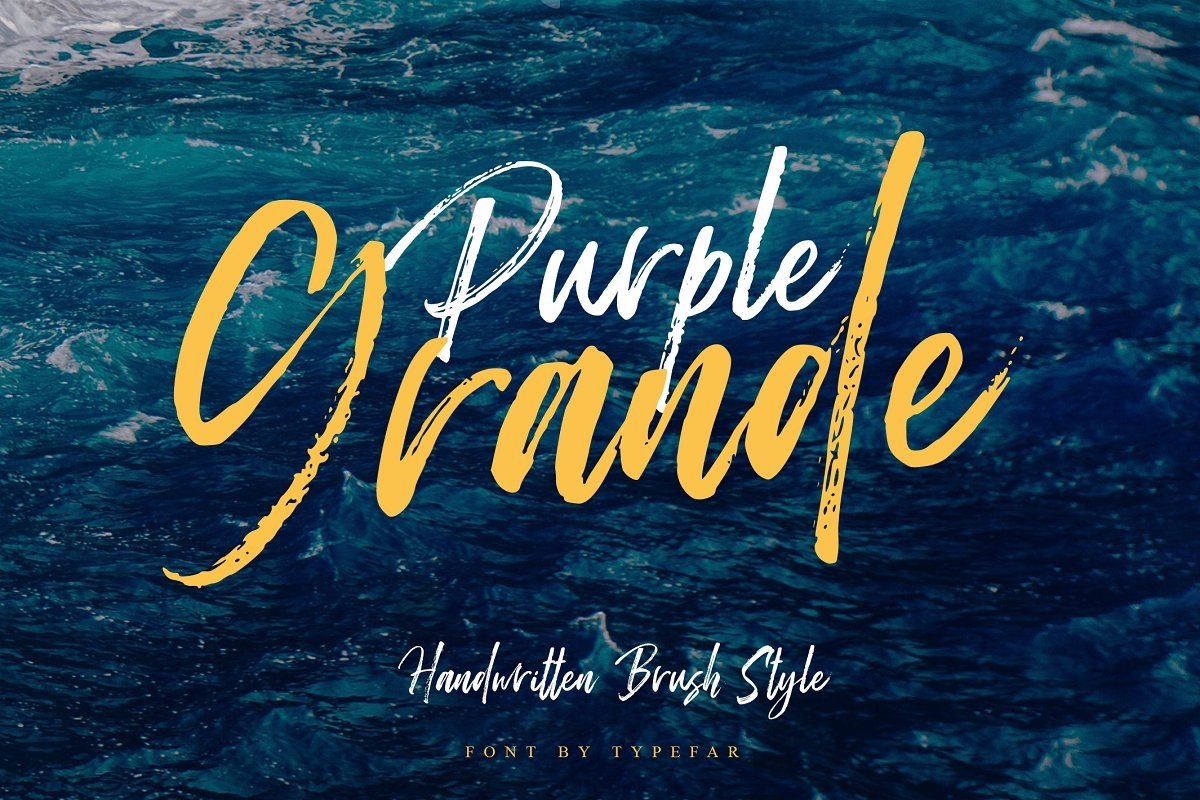 Purple Grande - Handwritten Font example image 1