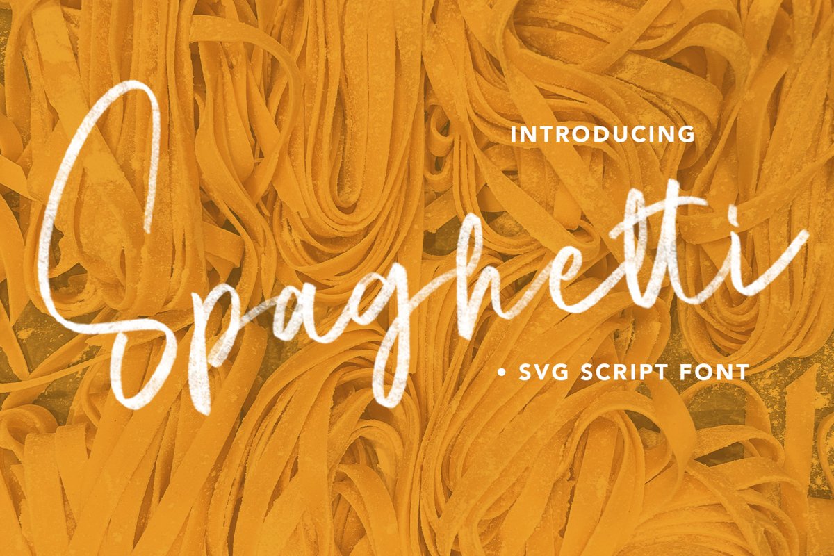 Spaghetti - SVG Script Font example image 1