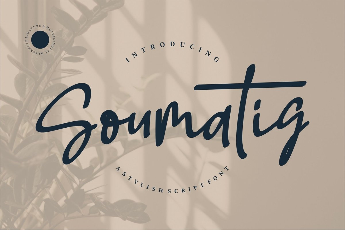 Soumatis - A Stylish Script Font example image 1
