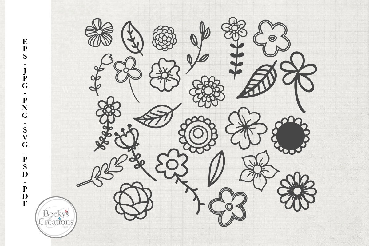 Flower Doodles example image 1
