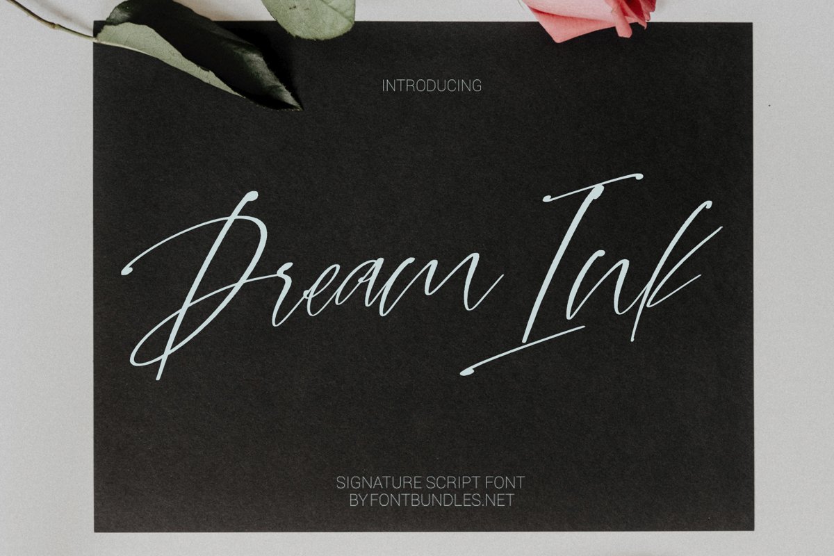 Dream Ink. Textured Script Font example image 1