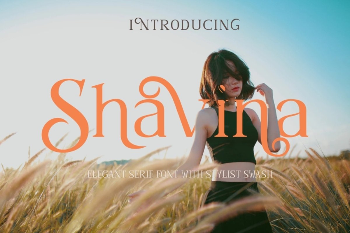 Shavina Serif Font with beauty swash and alternate example image 1