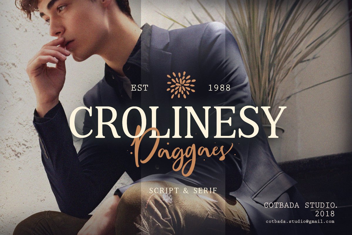 Crolinesy Daggaes Font Duo example image 1