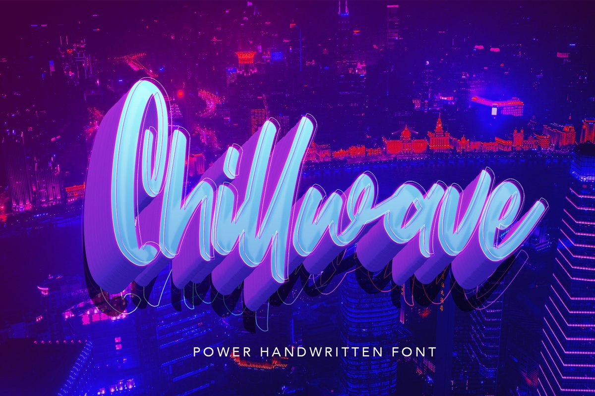Chillwave - Cool Script Fonts example image 1